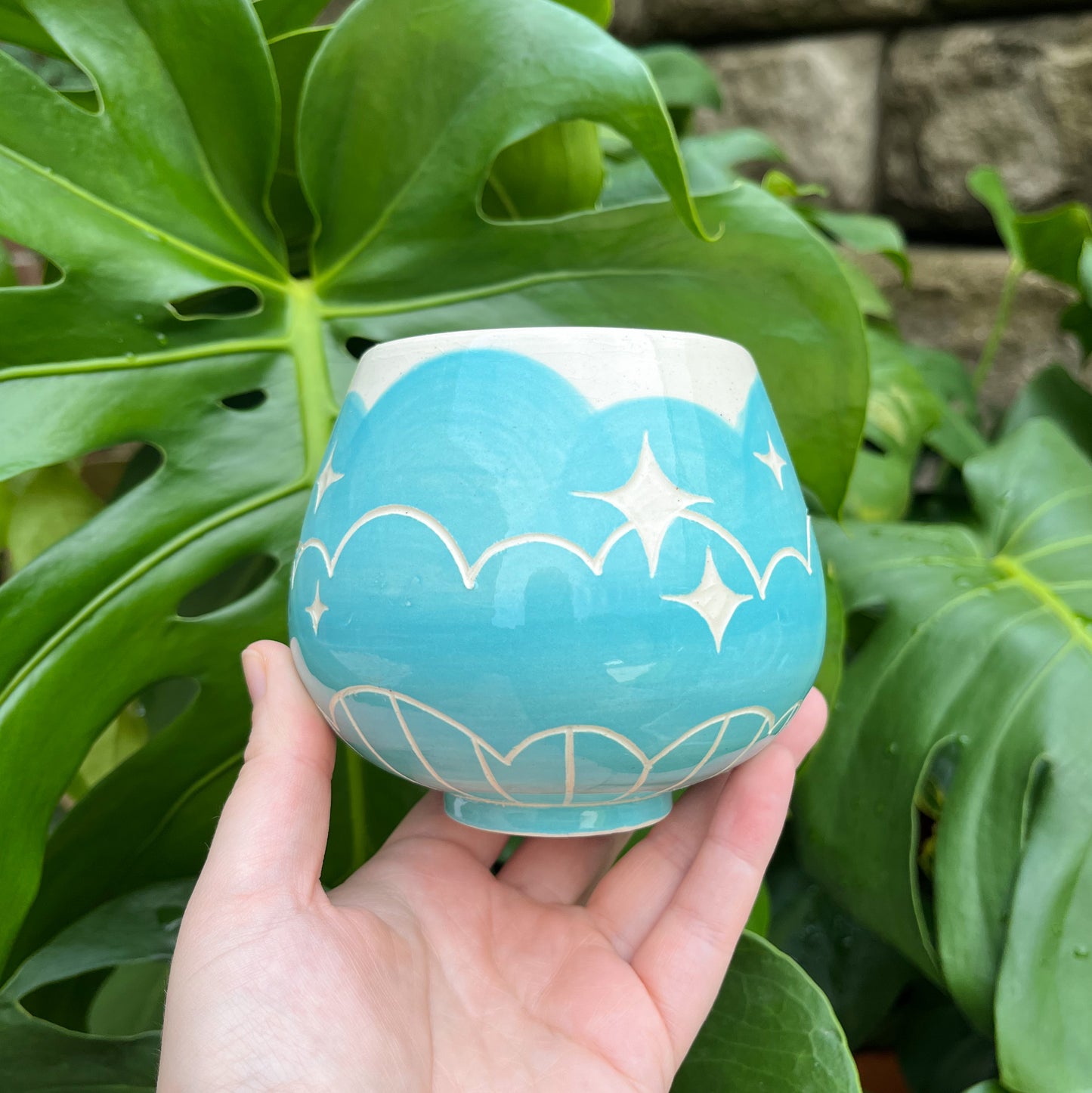 Blue Cloud Bottom Mug