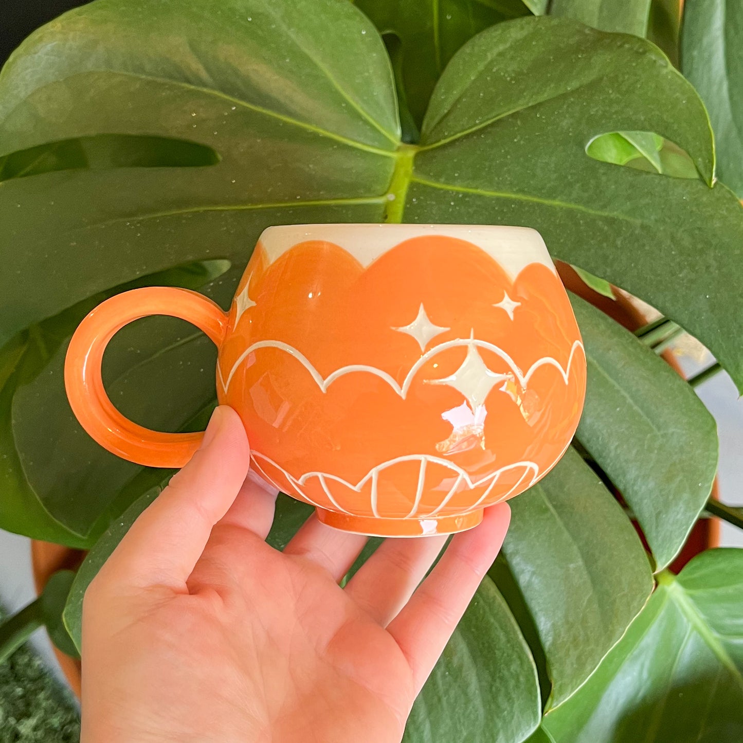 Orange Cloud Bottom Mug