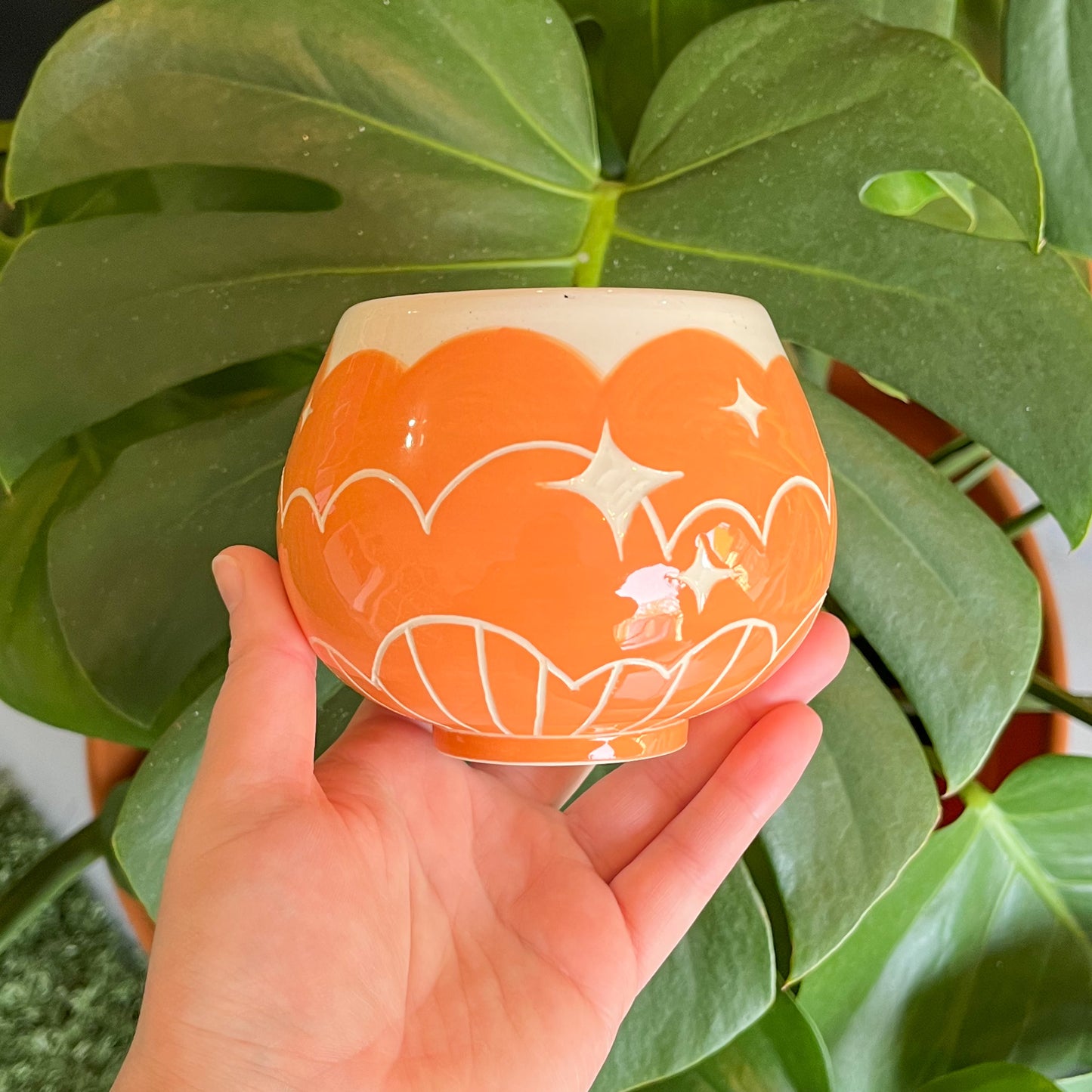 Orange Cloud Bottom Mug