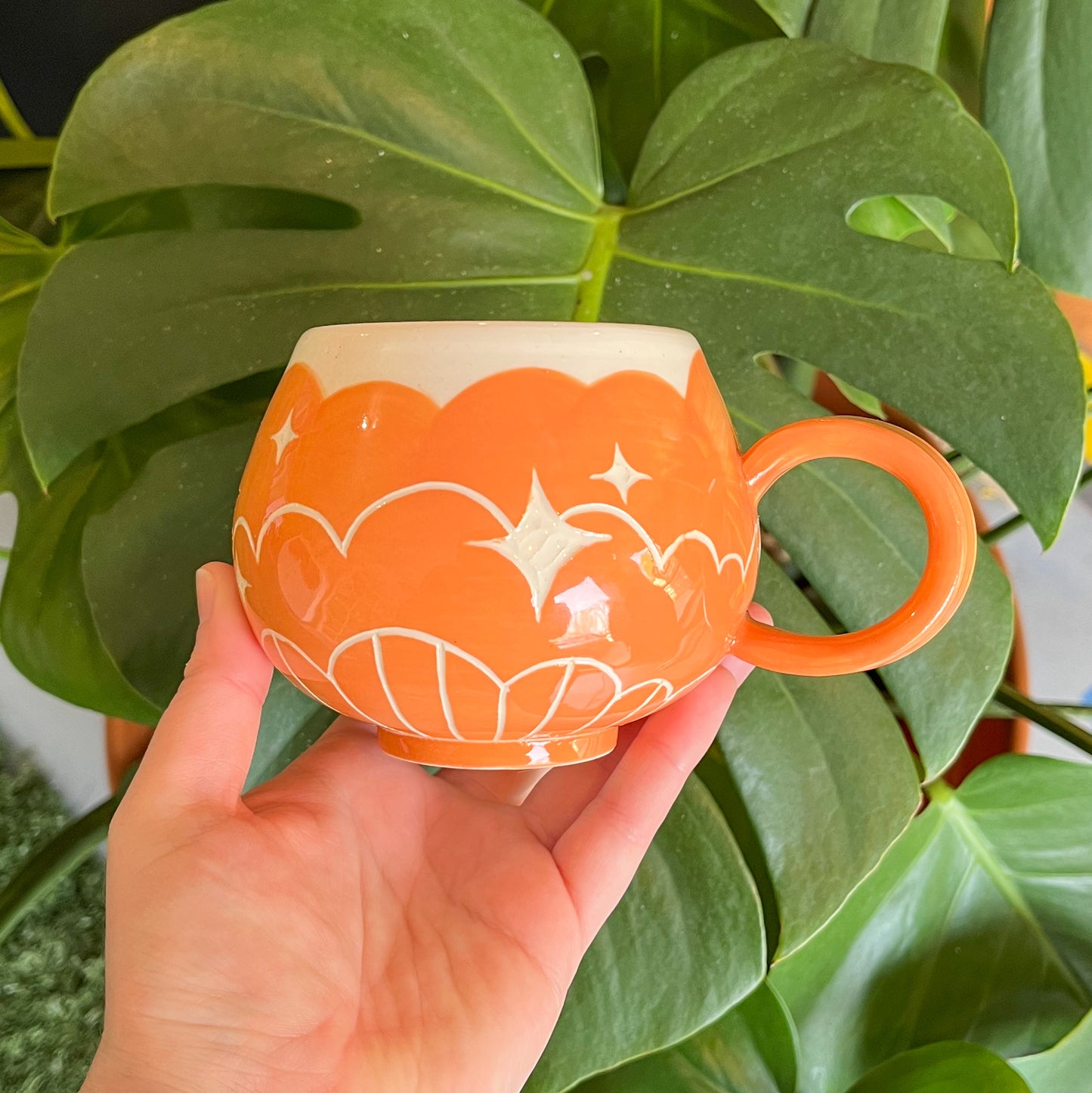 Orange Cloud Bottom Mug