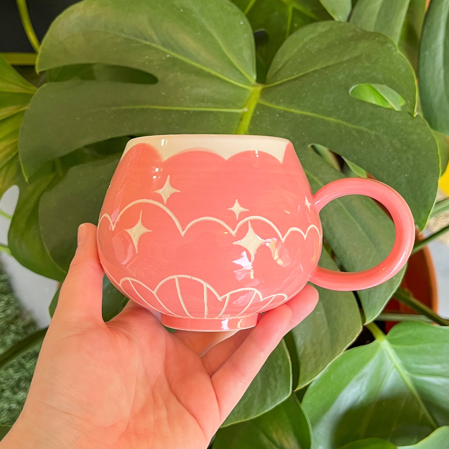 Pink Cloud Bottom Mug