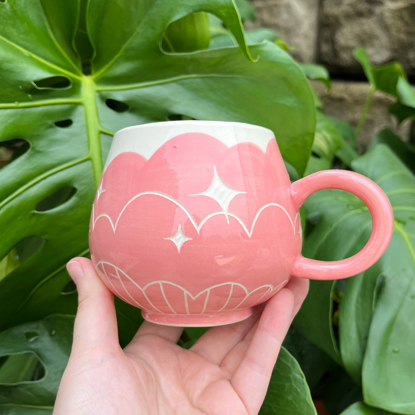 Pink Cloud Bottom Mug