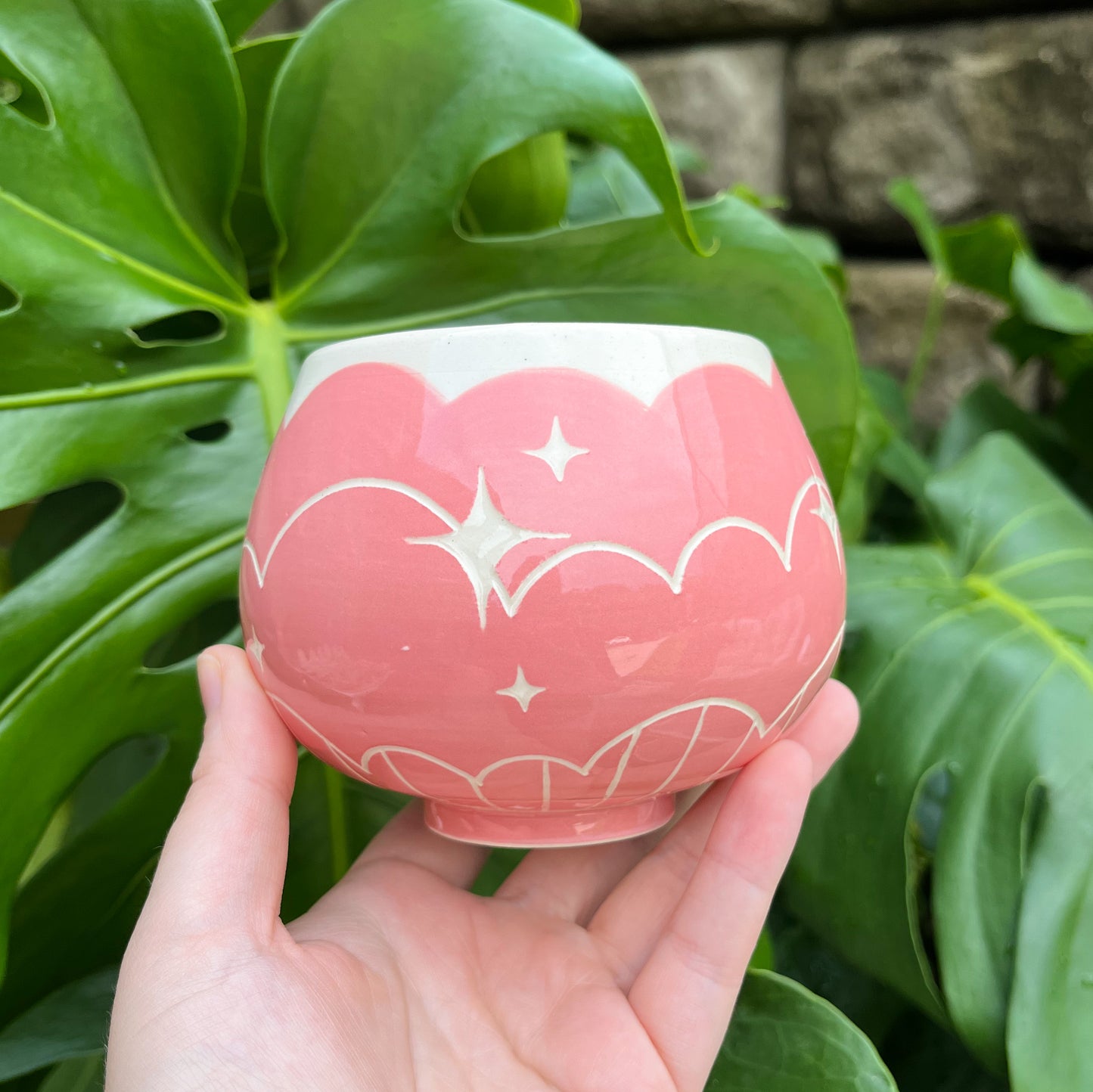 Pink Cloud Bottom Mug