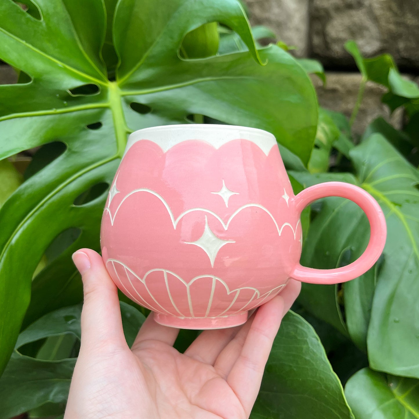 Pink Cloud Bottom Mug