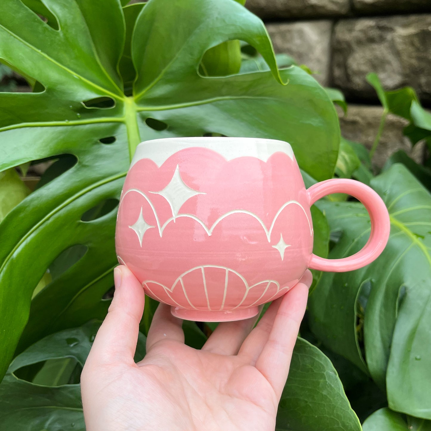 Pink Cloud Bottom Mug