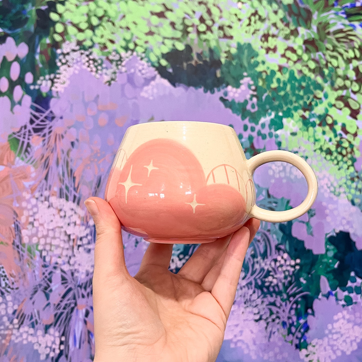 Pink Cloud Bottom Mug