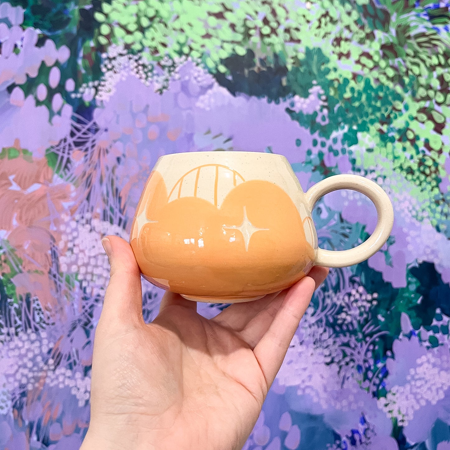 Peach Cloud Bottom Mug