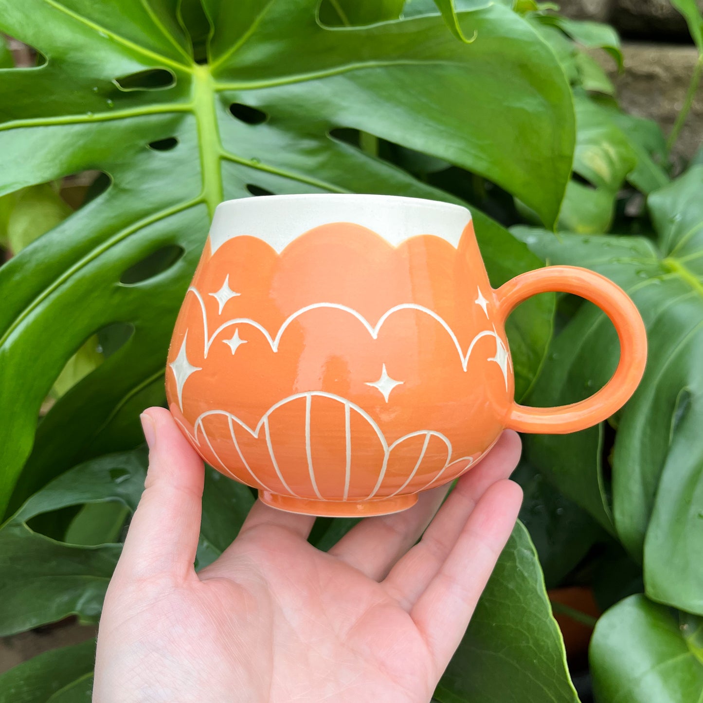 Orange Cloud Bottom Mug