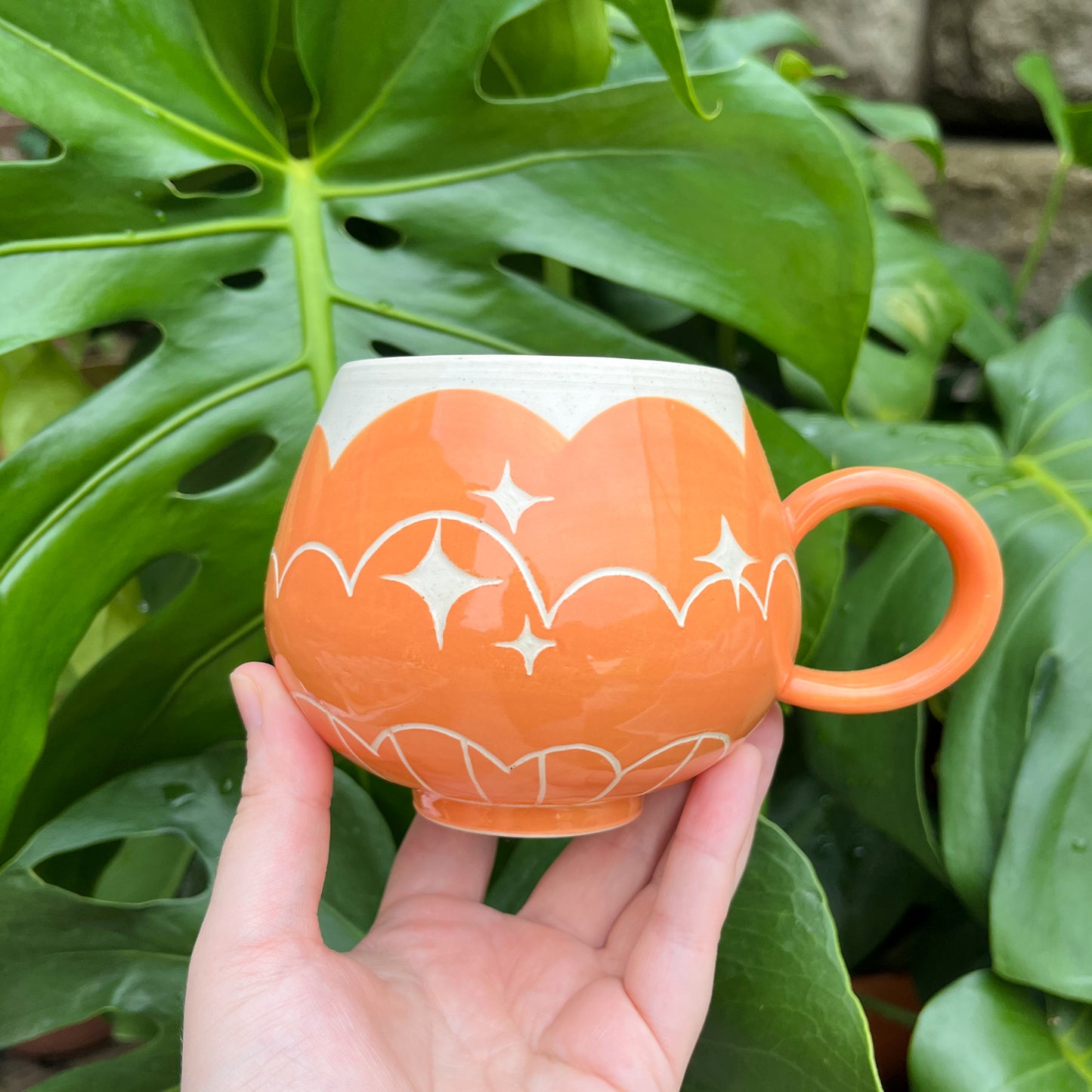 Orange Cloud Bottom Mug