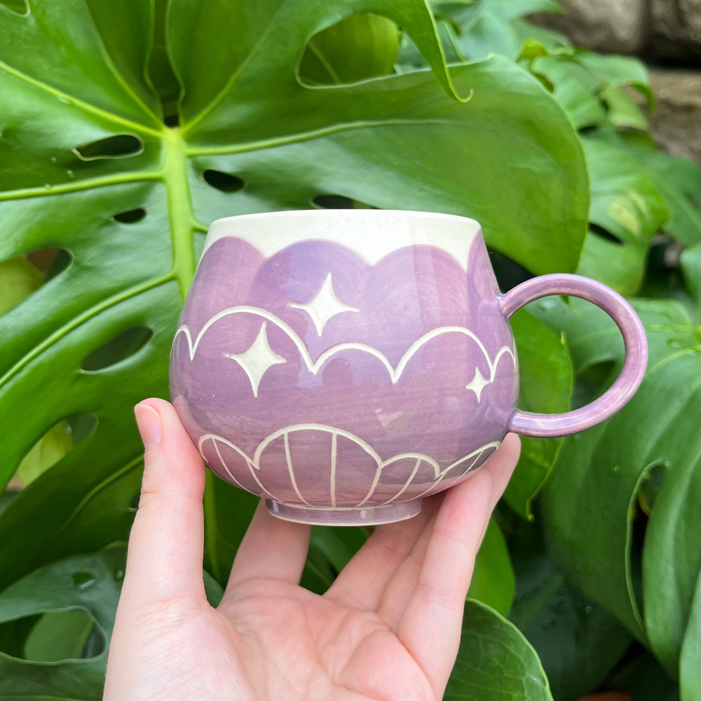 Purple Cloud Bottom Mug