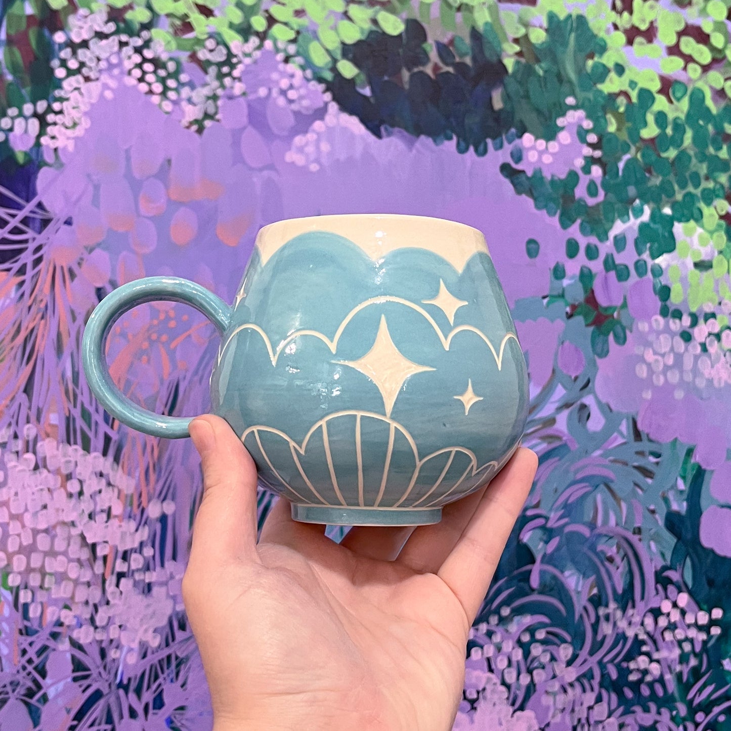 Blue Cloud Bottom Mug B