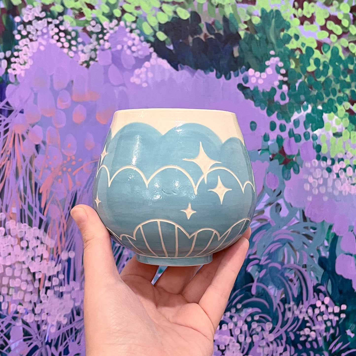 Blue Cloud Bottom Mug B