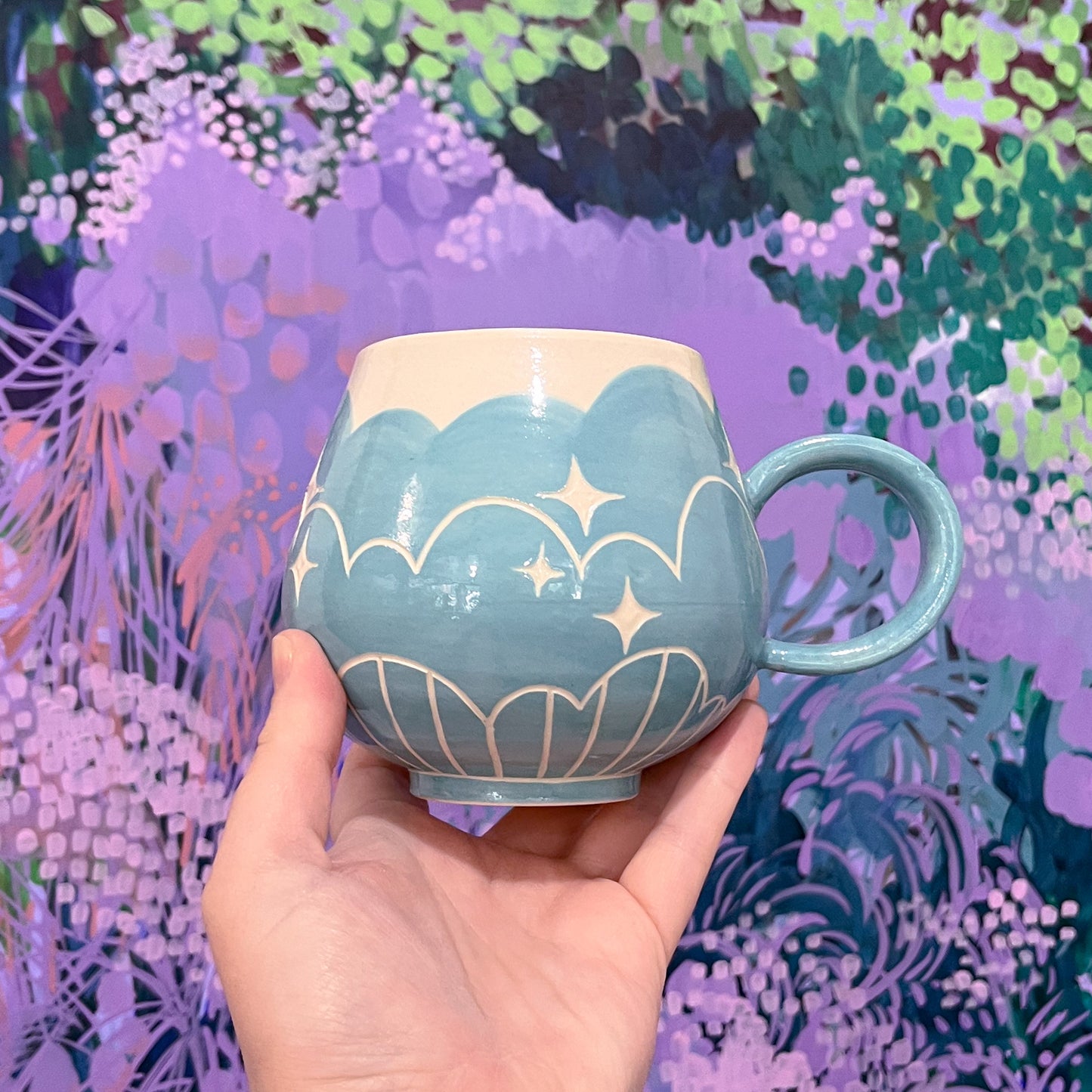 Blue Cloud Bottom Mug B