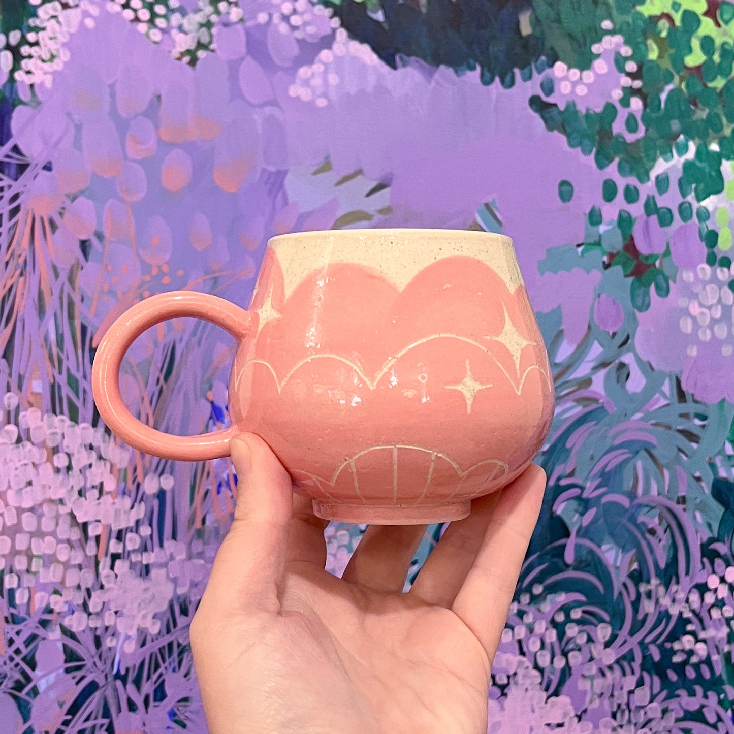 Pink Cloud Bottom Mug A