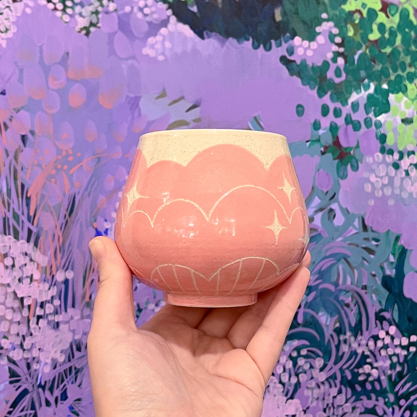 Pink Cloud Bottom Mug A