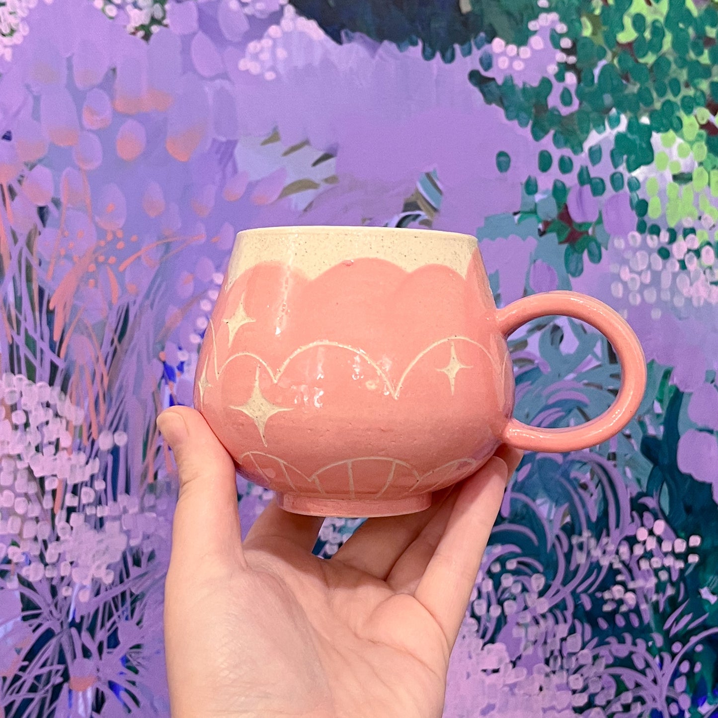 Pink Cloud Bottom Mug A