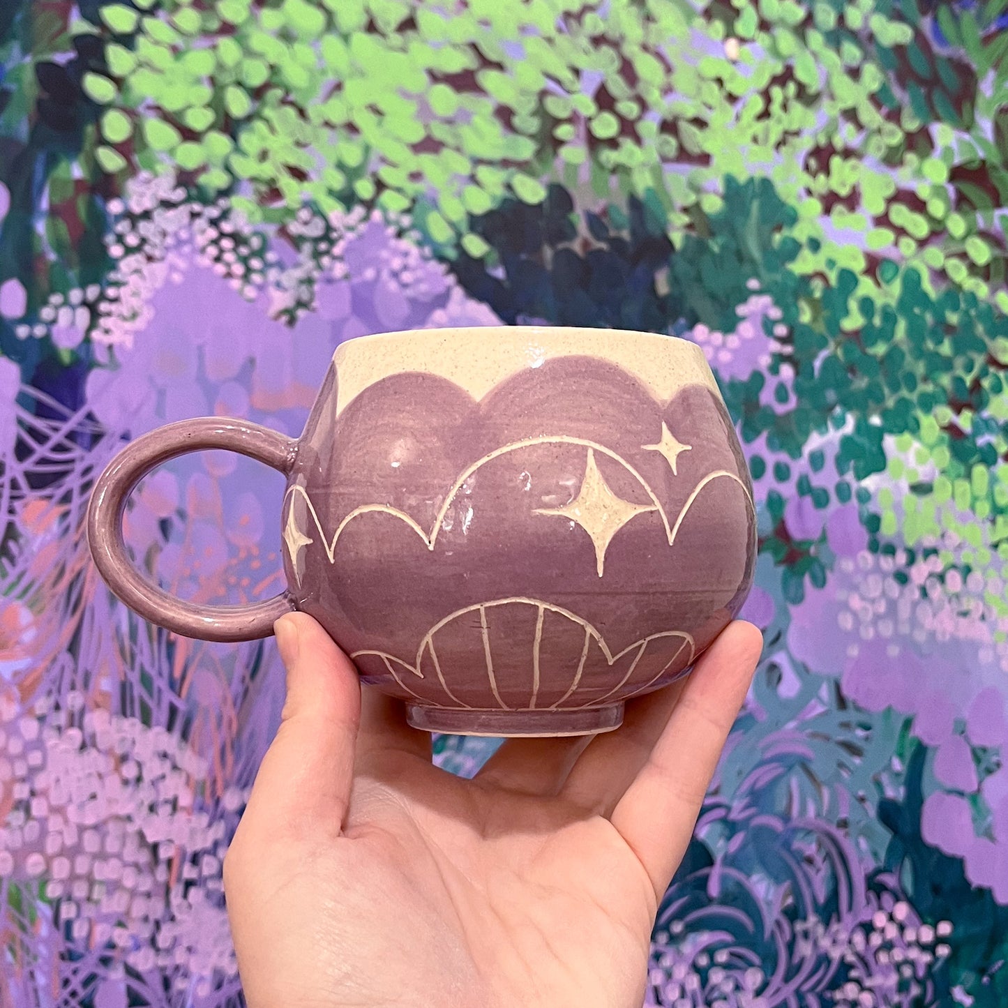 Purple Cloud Bottom Mug B