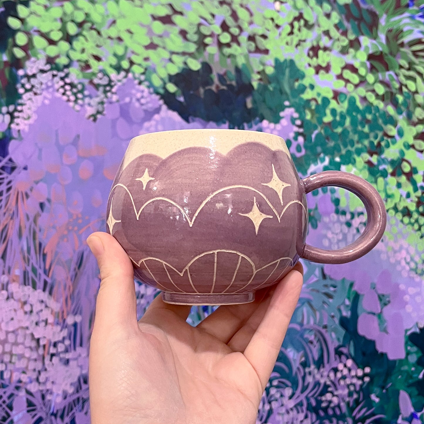Purple Cloud Bottom Mug B