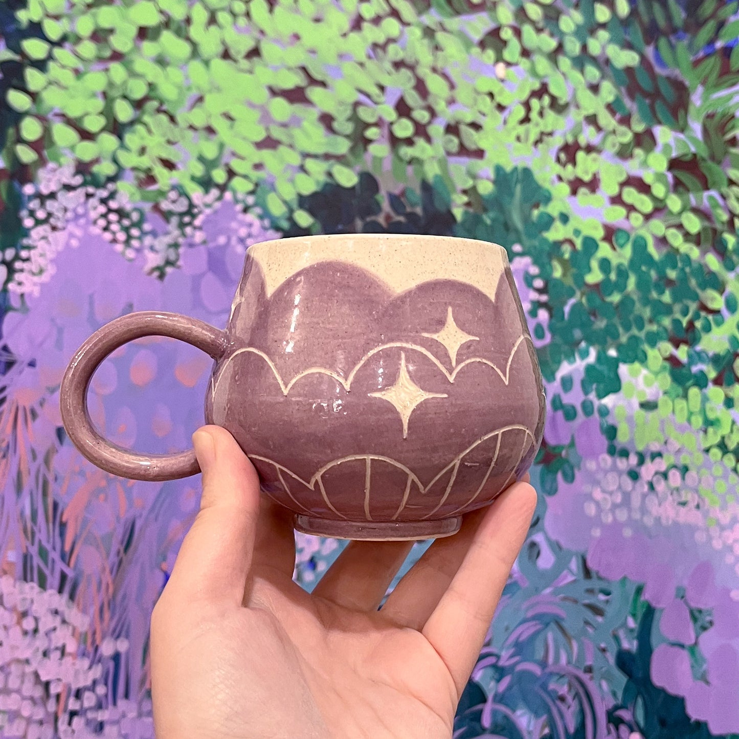 Purple Cloud Bottom Mug C