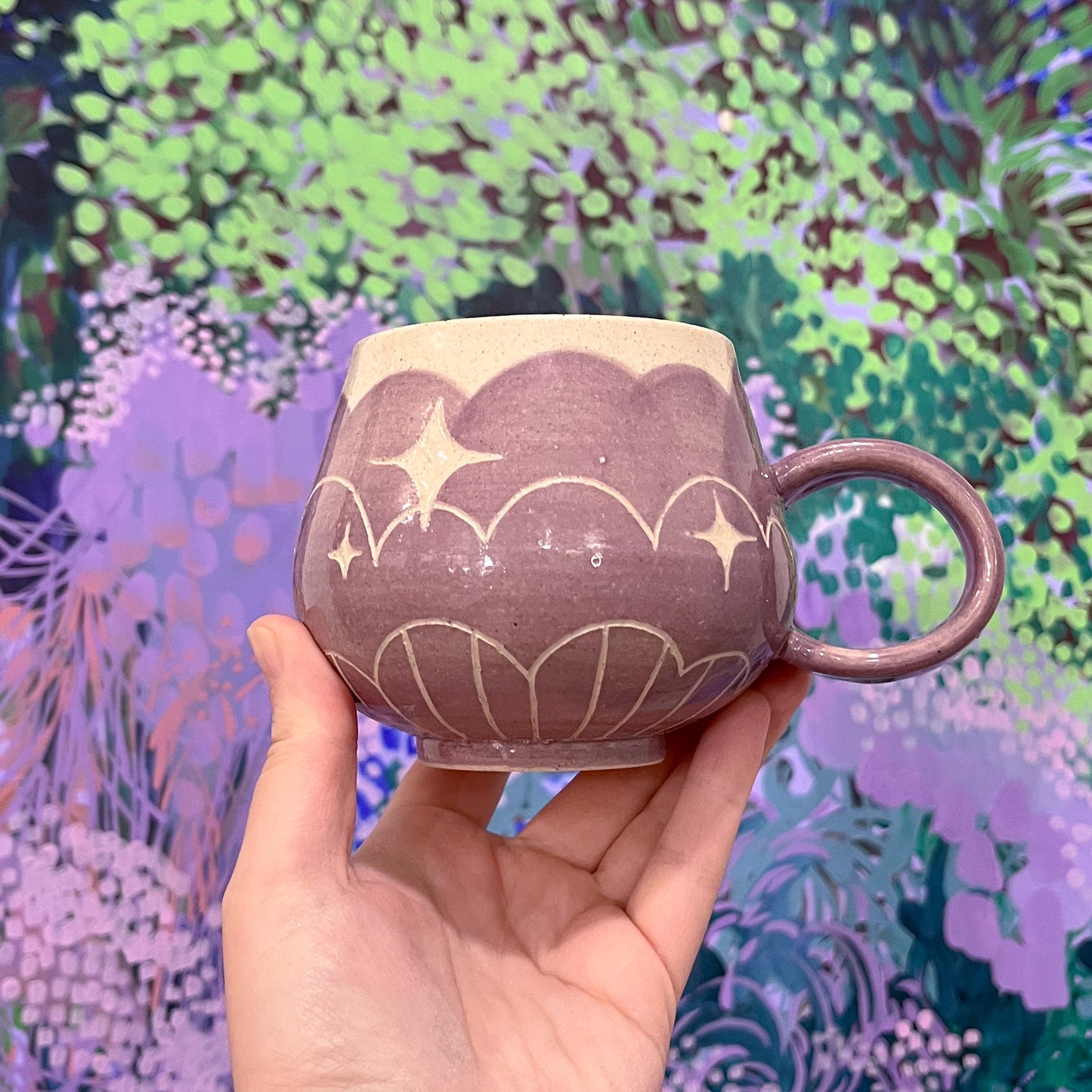 Purple Cloud Bottom Mug C