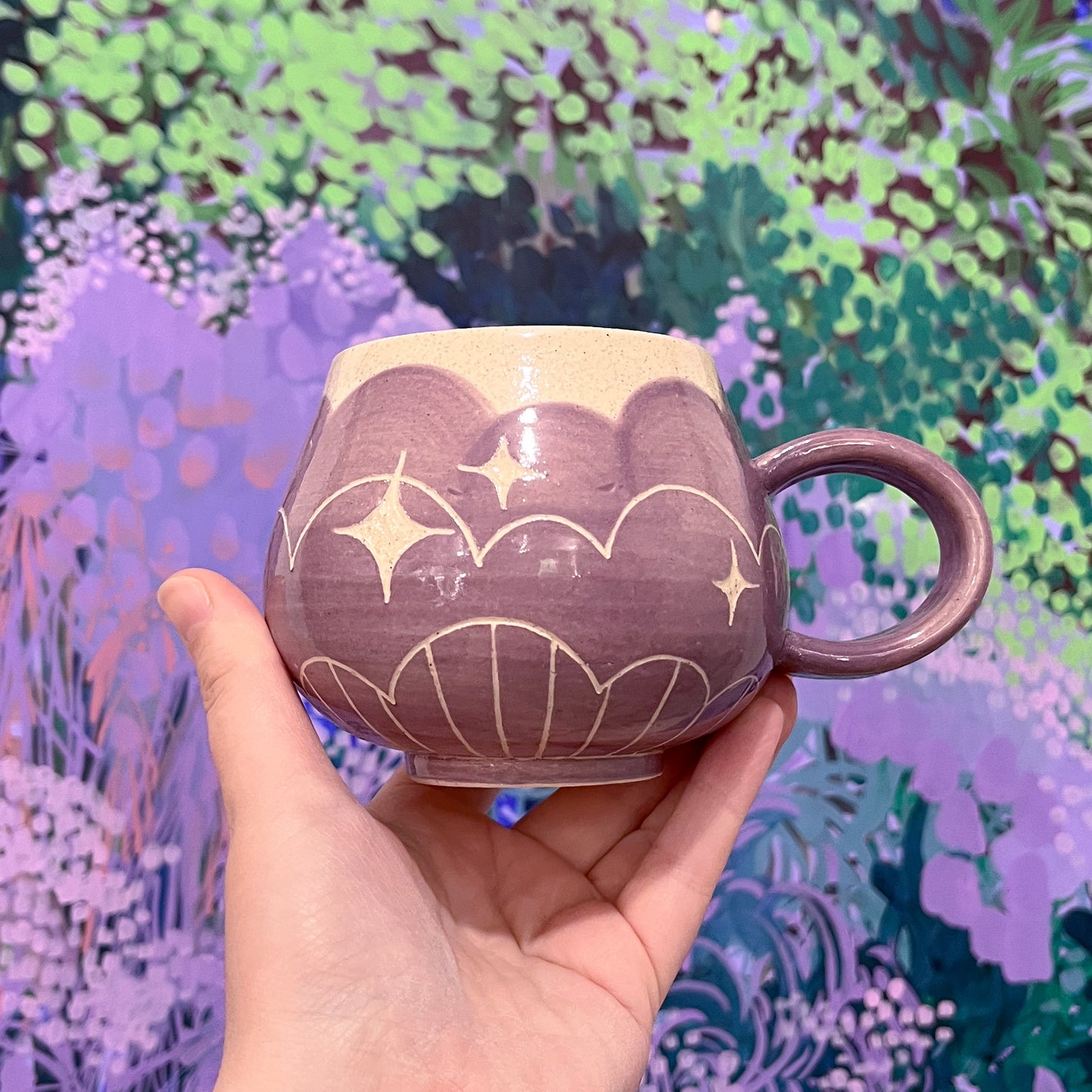 Purple Cloud Bottom Mug D