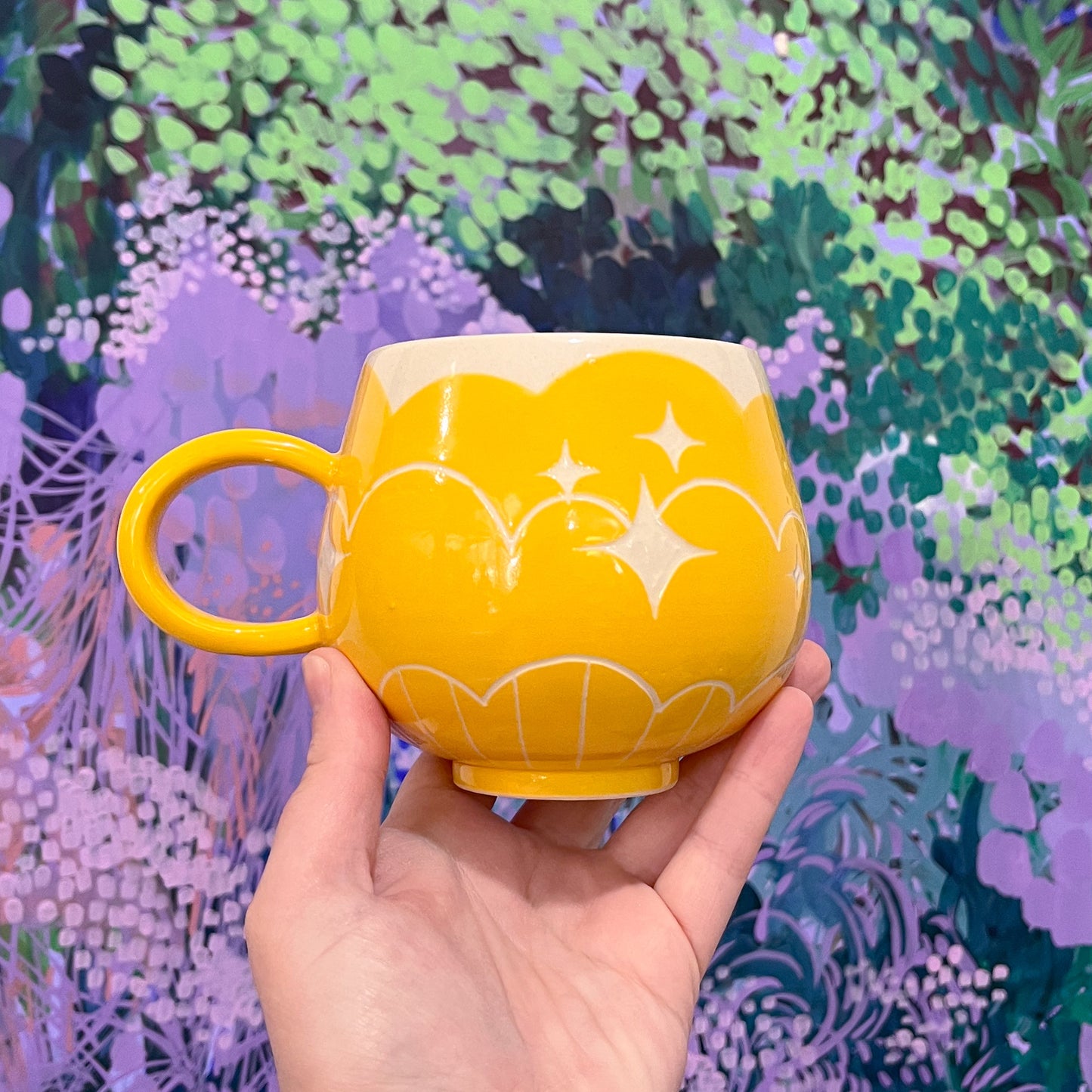 Yellow Cloud Bottom Mug B