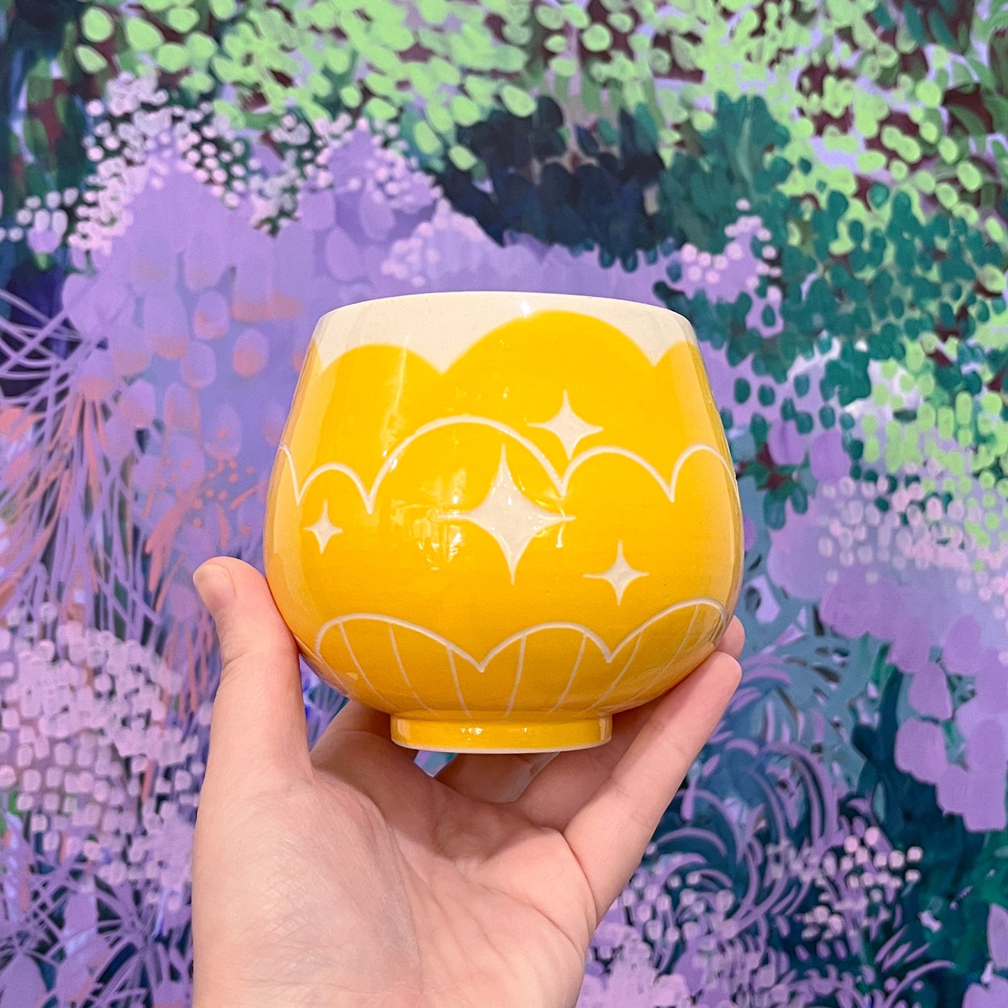 Yellow Cloud Bottom Mug B
