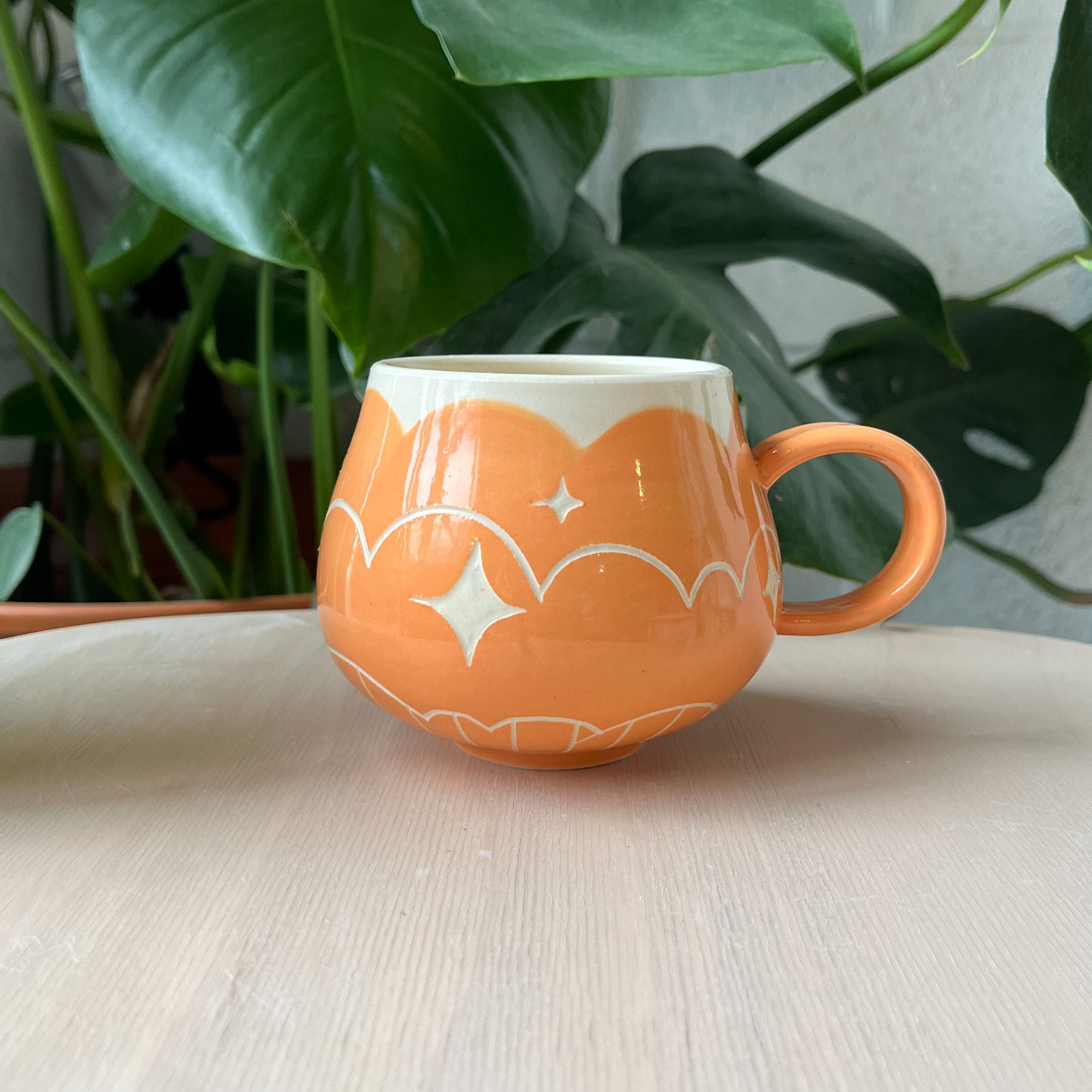 Orange Cloud Bottom Mug