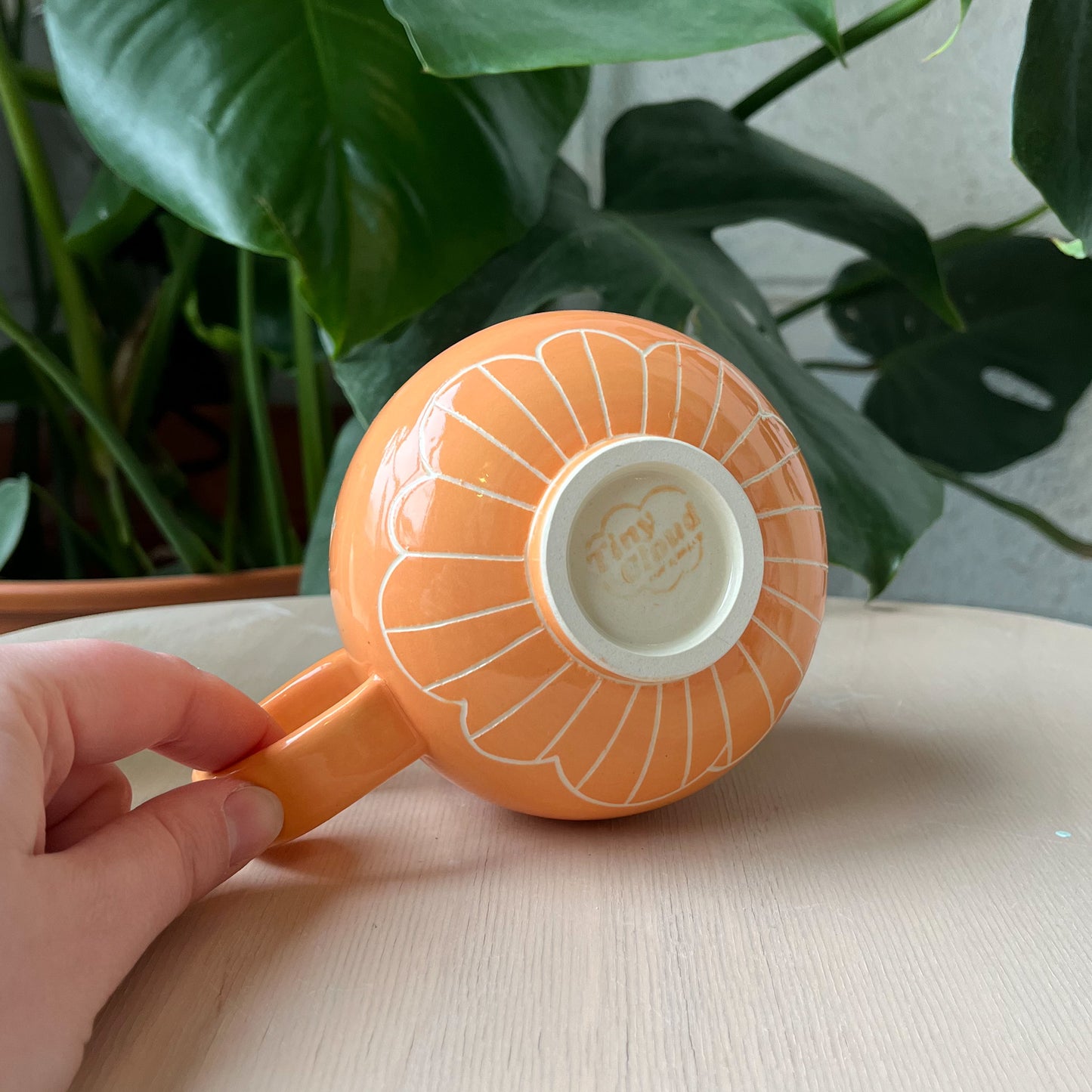Orange Cloud Bottom Mug