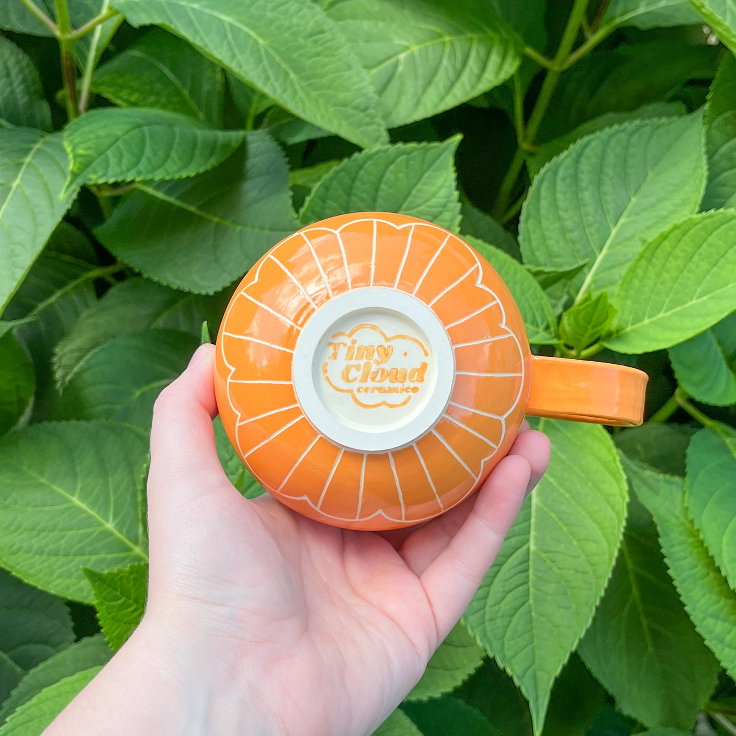 Orange Cloud Bottom Mug