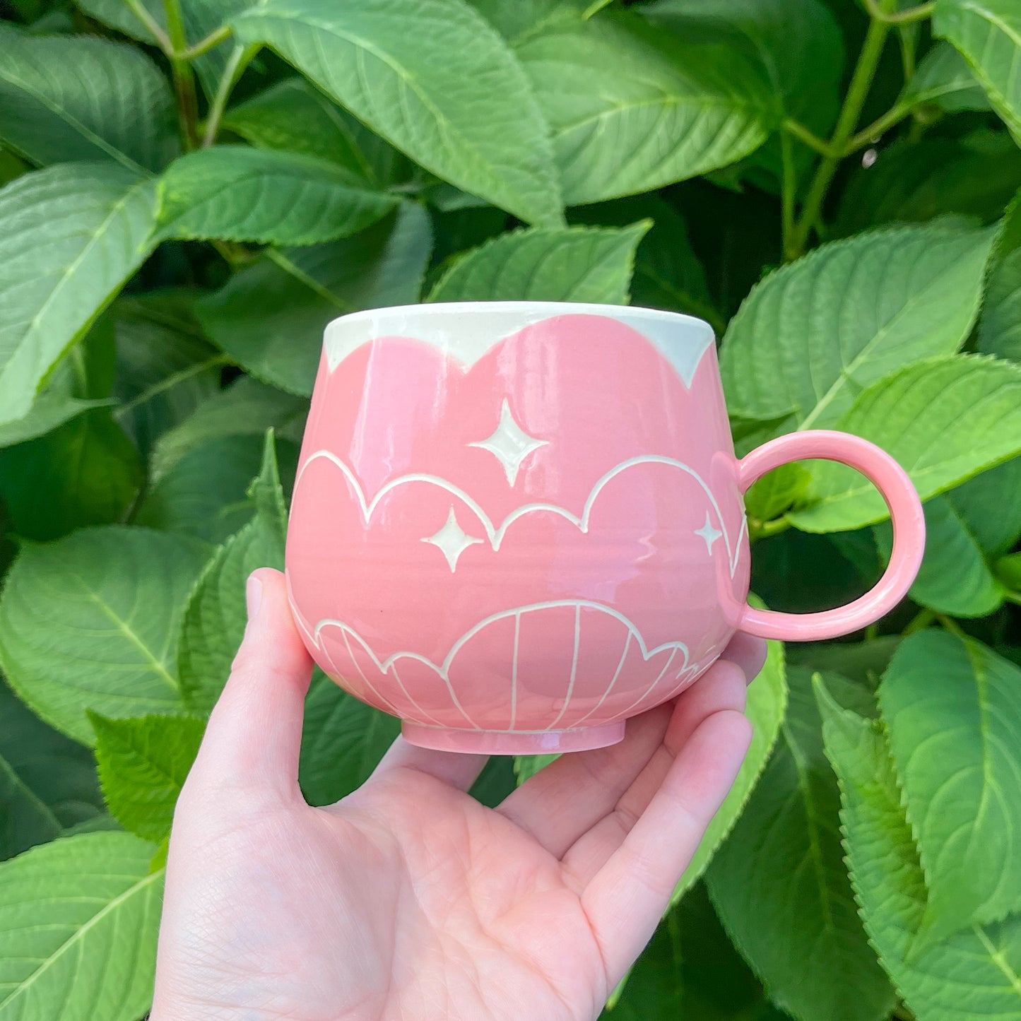 Pink Cloud Bottom Mug