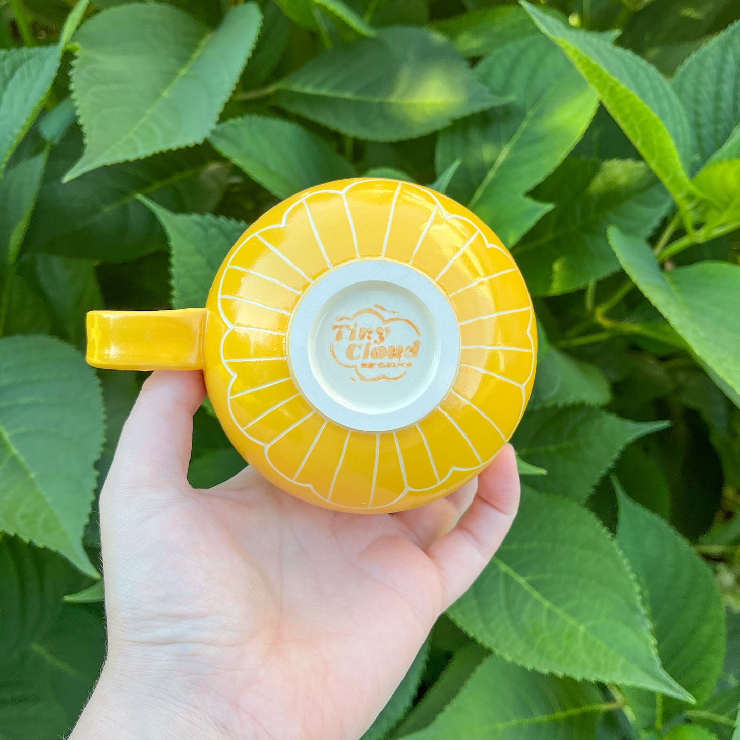 Yellow Cloud Bottom Mug