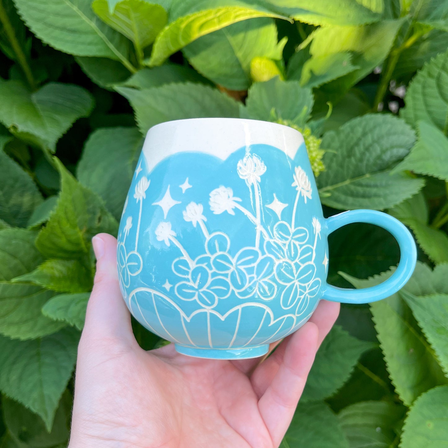 Blue Clover Mug