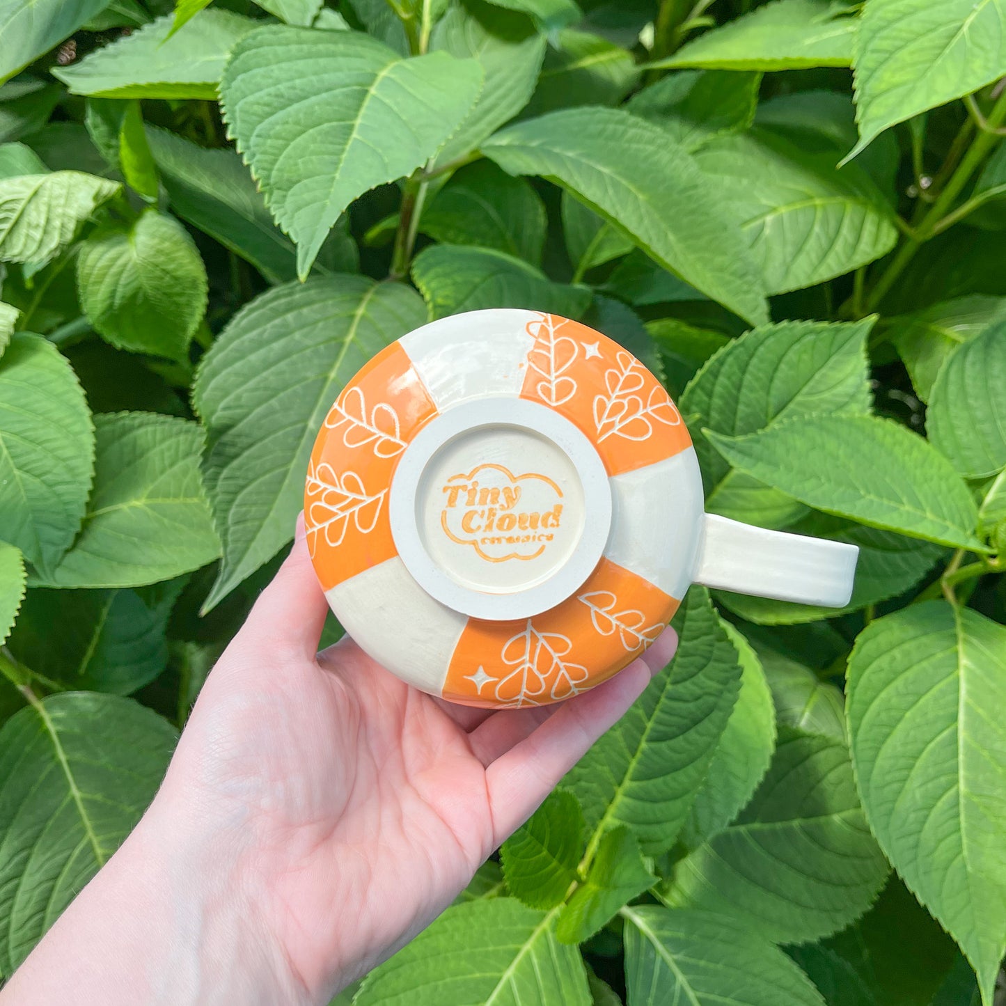 Orange Fern Mug