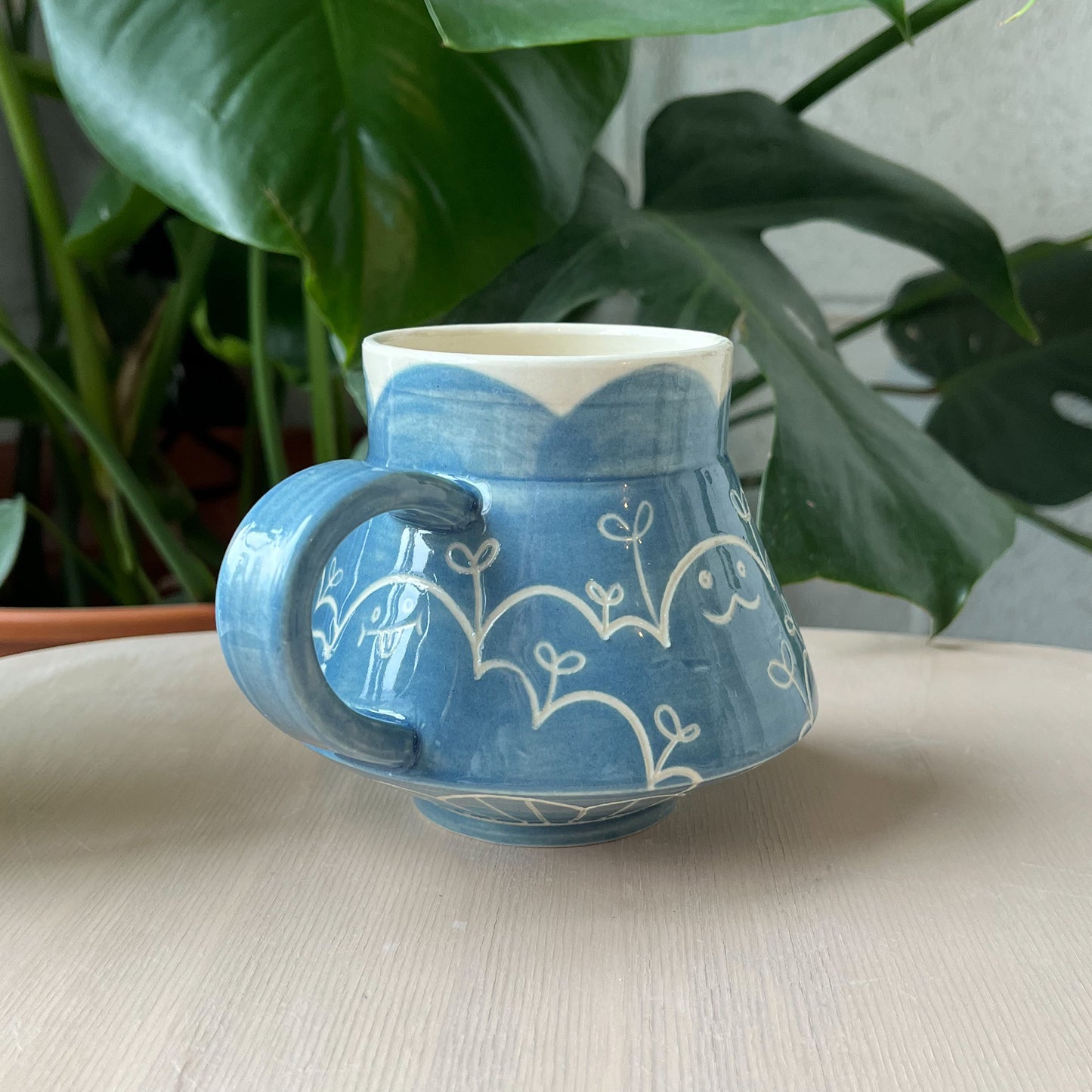 Blue Gooby Flared Mug