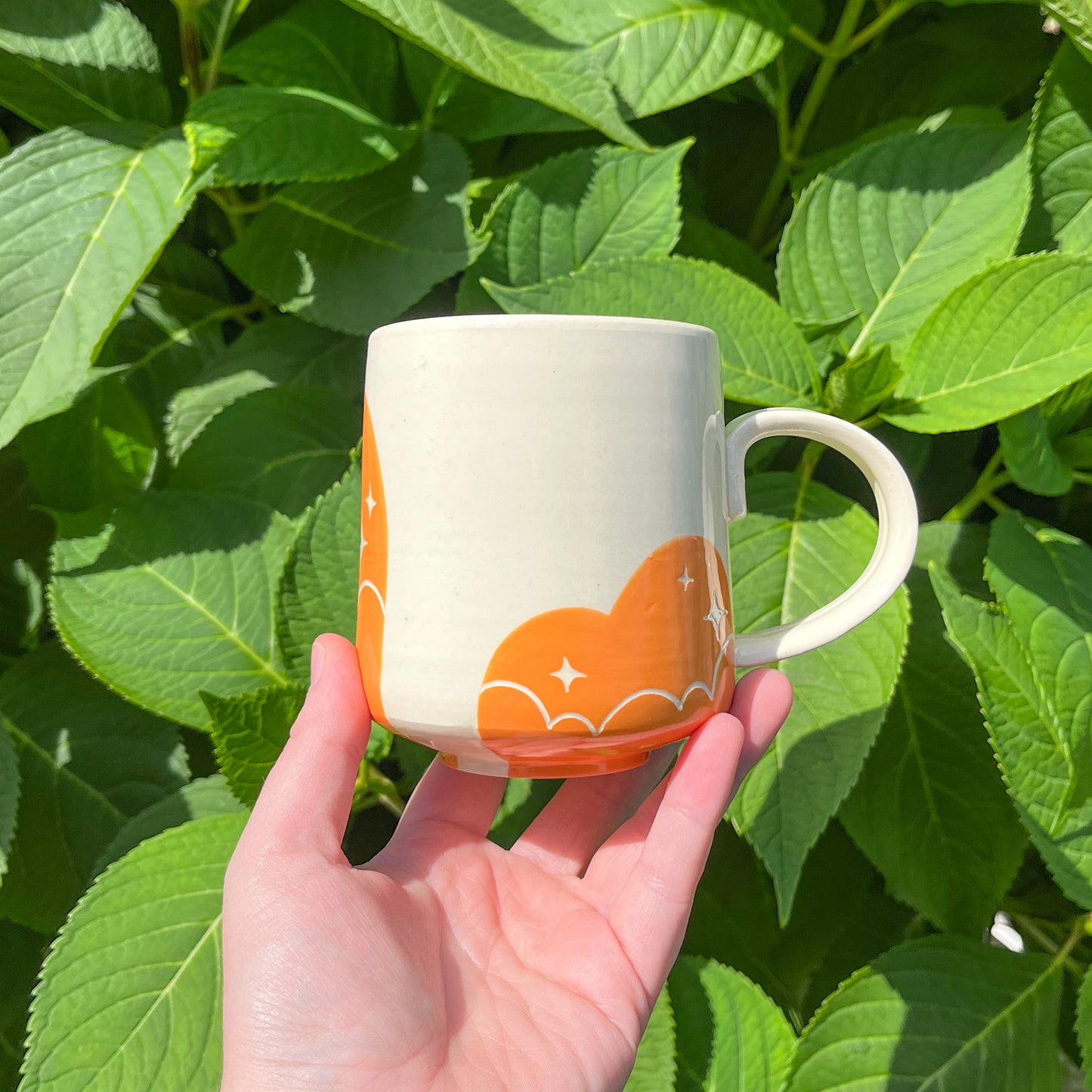 Orange Cloud Window Mug
