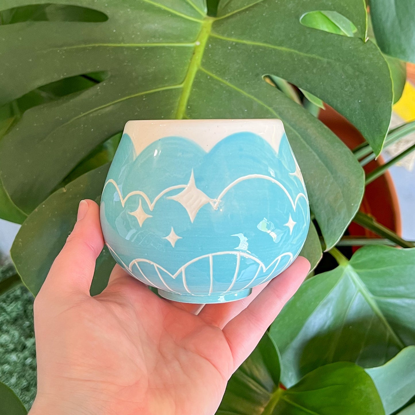 Blue Cloud Bottom Mug