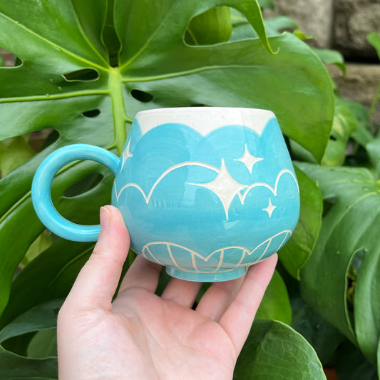 Blue Cloud Bottom Mug