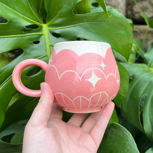 Pink Cloud Bottom Mug