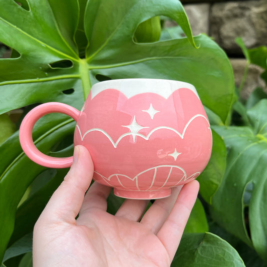 Pink Cloud Bottom Mug