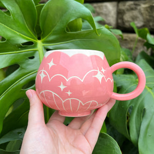 Pink Cloud Bottom Mug
