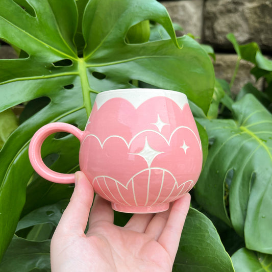 Pink Cloud Bottom Mug