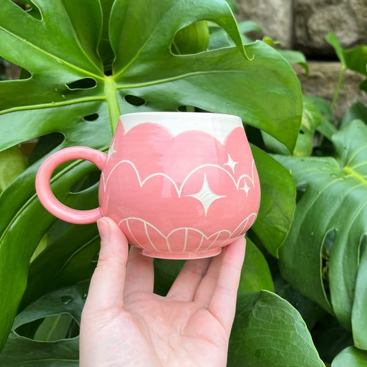 Pink Cloud Bottom Mug