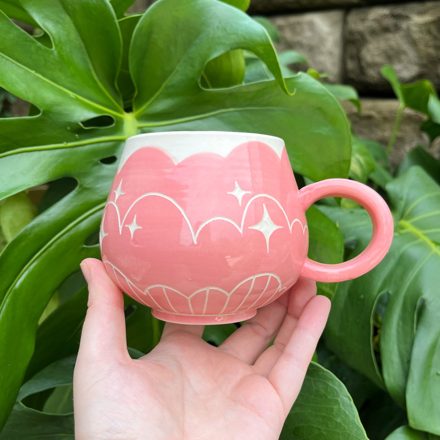 Pink Cloud Bottom Mug