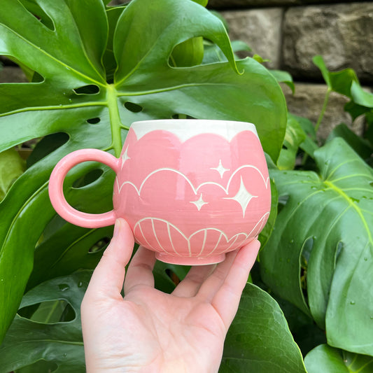 Pink Cloud Bottom Mug