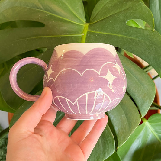 Purple Cloud Bottom Mug