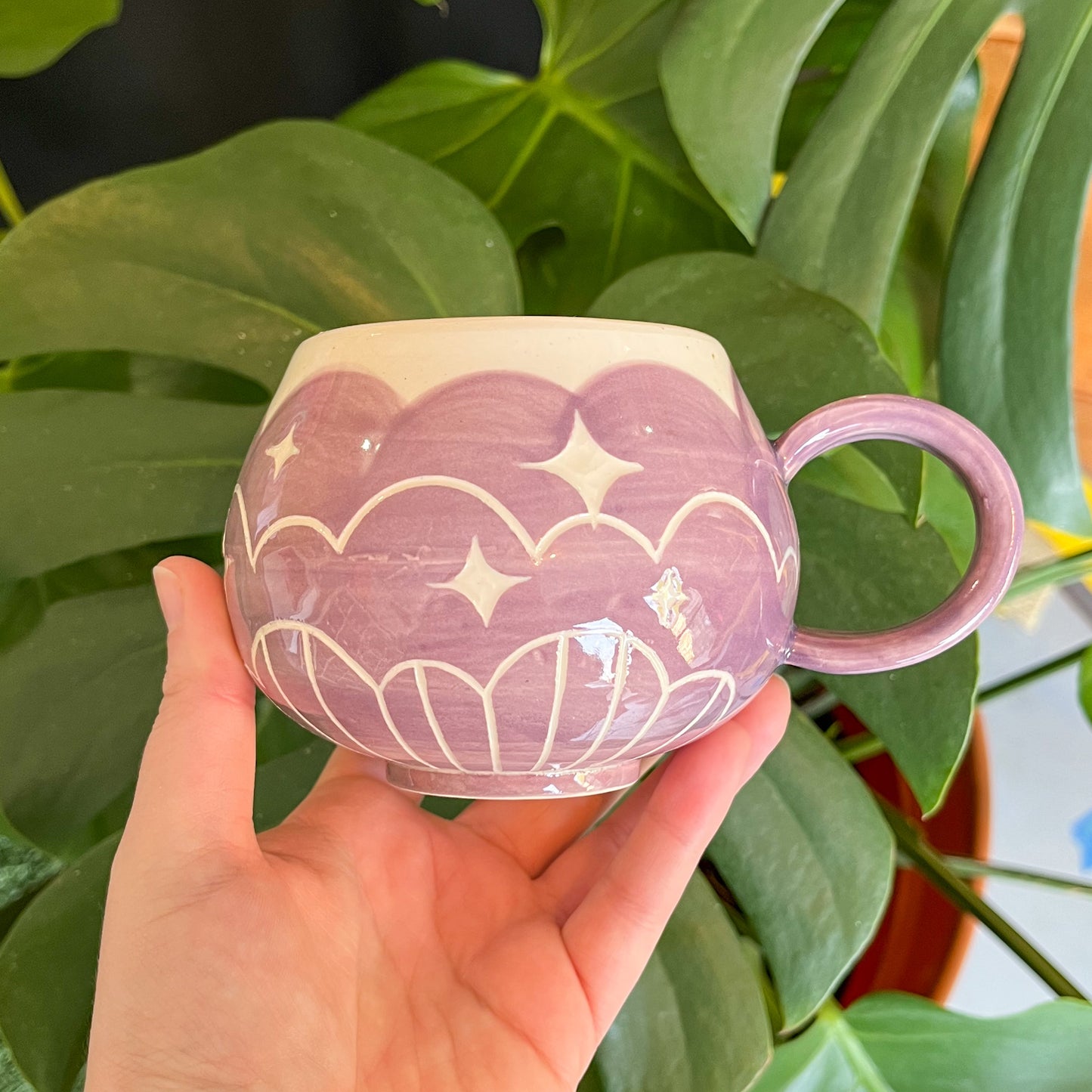 Purple Cloud Bottom Mug