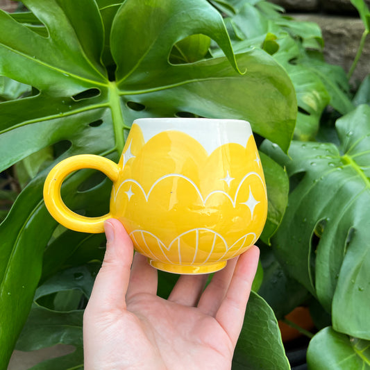 Yellow Cloud Bottom Mug