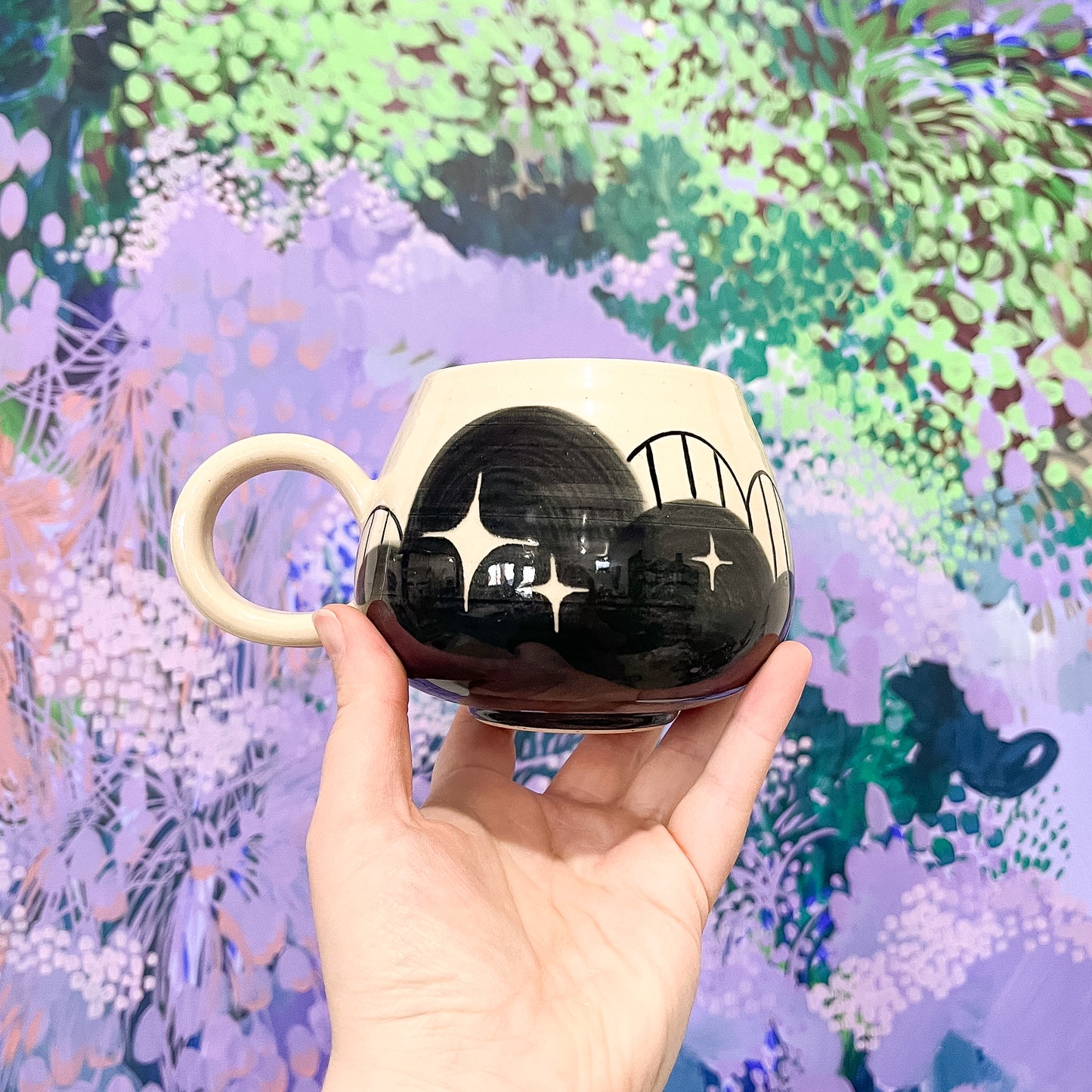 Black Cloud Bottom Mug