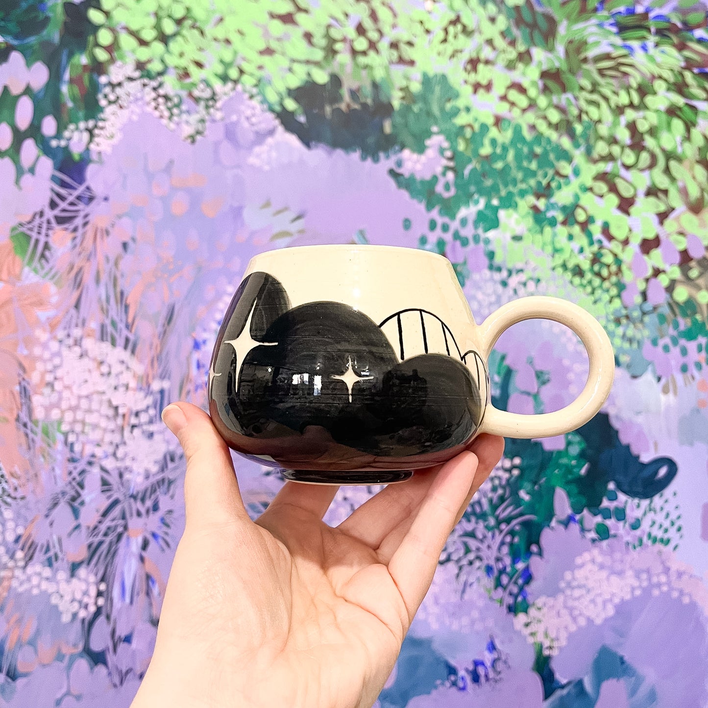 Black Cloud Bottom Mug